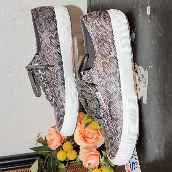 SUPERGA Reptile Print Sneaker 41.5 - Picture 5 of 9